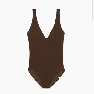 Summersalt The LuxeCrinkle Backflip One Piece Swimsuit Brown NWT